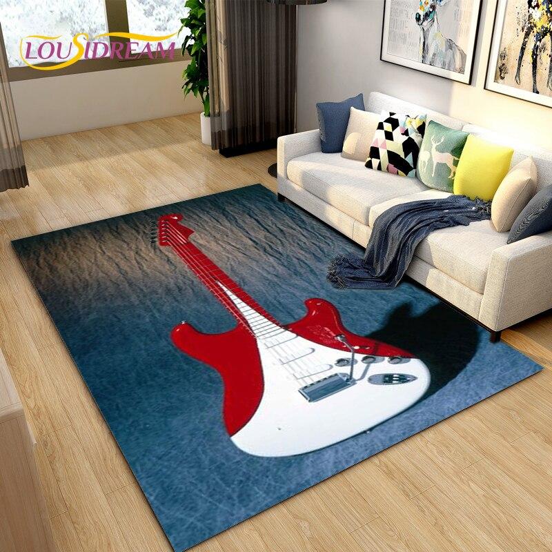 Коврик для классической гитары, электрогитары, баса, коврик для украшения гостиной, спальни, мягкие нескользящие коврики для детских игр