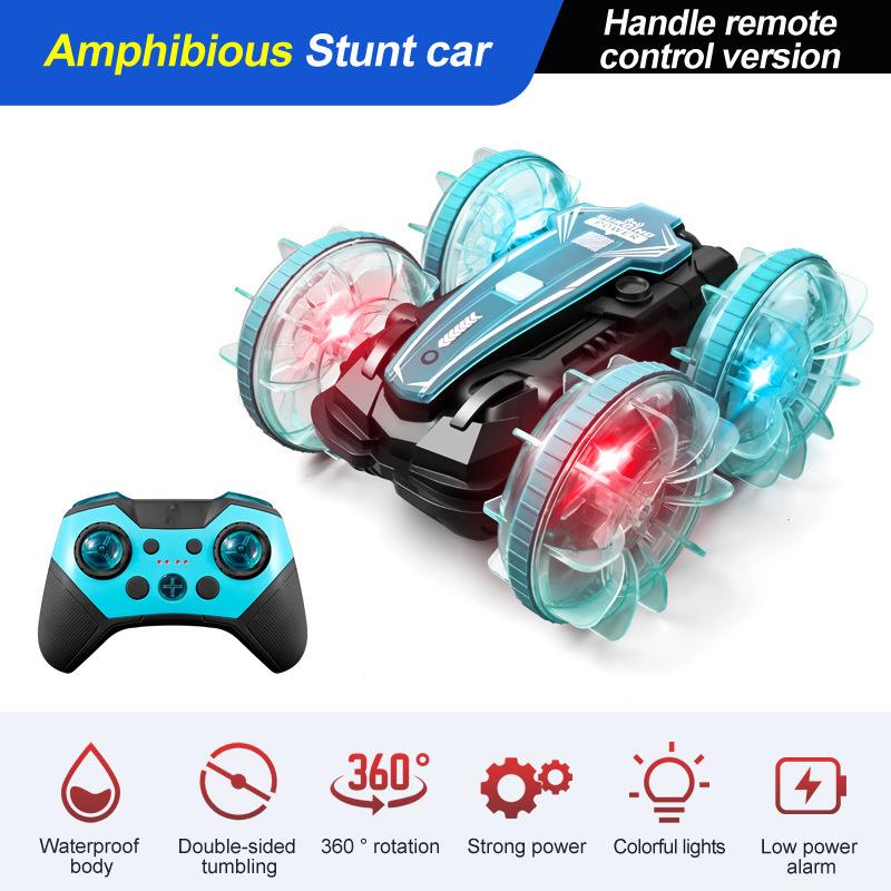 2.4G Amphibious All-Terrain Off-Road Vehicle Double-Sided Stunt Car Four-Wheel Drive Gesture Remote Control Children'S Toy Car