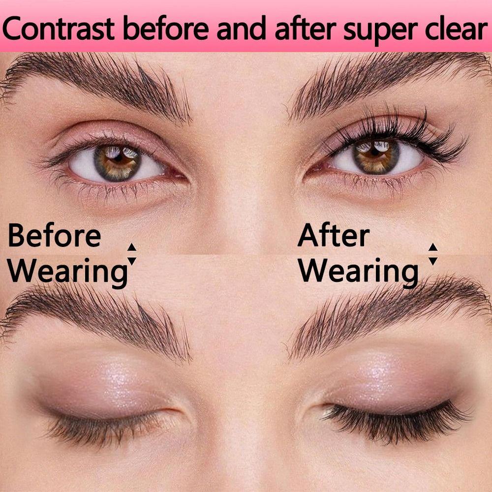 Reusable Non-glue False Eyelashes 3D Manga Lashes Long Lasting Magnetic Eyelash Kit Novice