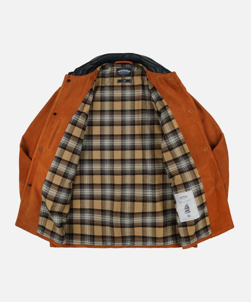 Frizmworks Suede French Car Coat _ Camel