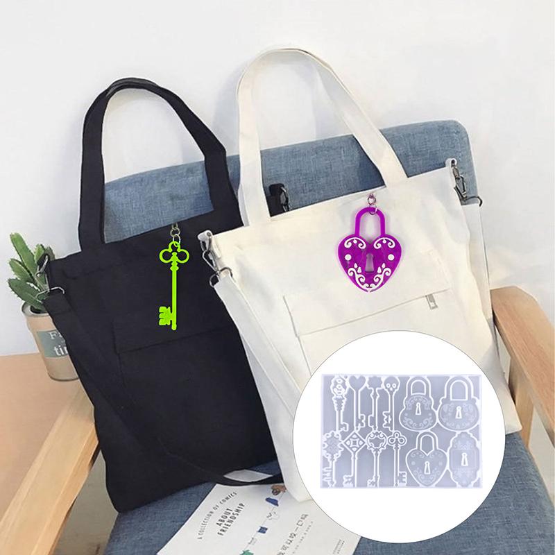 Новый ключевой замок, силиконовая ювелирная смола, эпоксидная форма, кулон, брелок, литейная форма