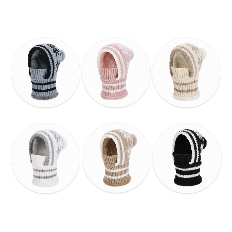 Зимняя бархатная шапка с защитой ушей, женская маска-шарф, цельная шапка, теплая, ветрозащитная, холодостойкая, вязаная шерстяная шапка