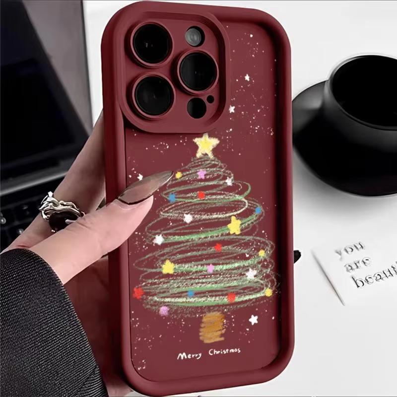 Милый чехол для телефона с рождественской елкой и снежинками для Xiaomi Redmi Note 14 13 12 11 Pro Plus 4G 5G 12S 11S 10S 10 9 9S 8 14C 13C