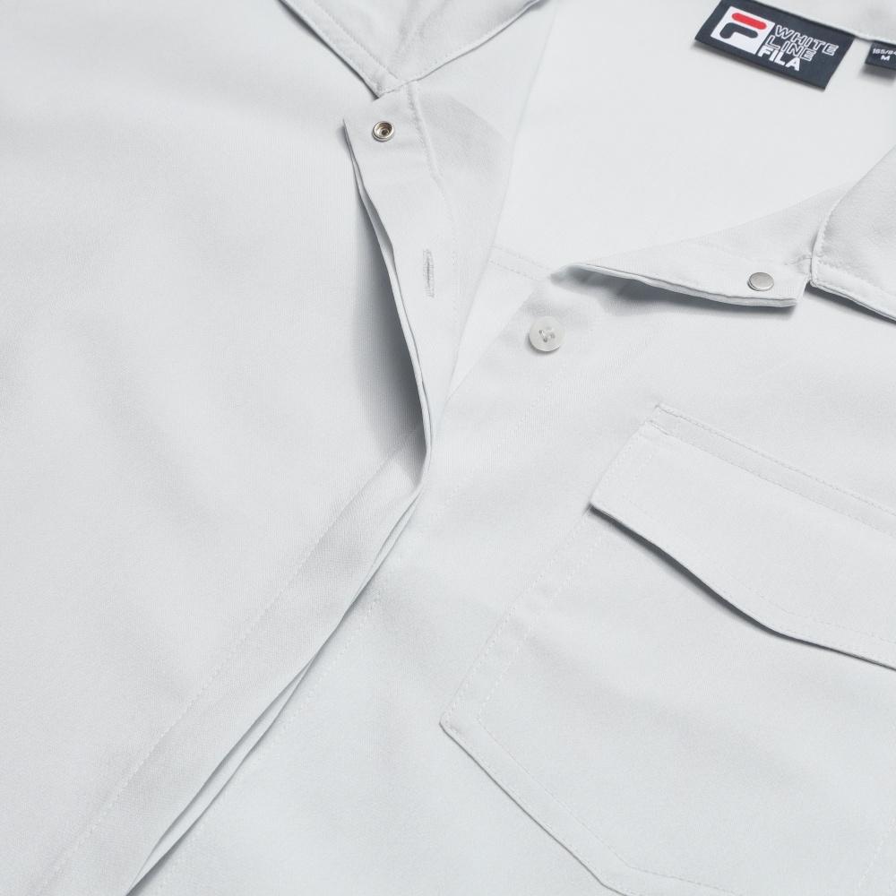 Fila Белая простая однотонная рубашка с коротким рукавом женская серая F11W623410FGY