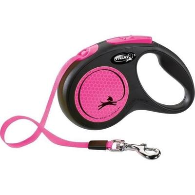 Поводок-рулетка TRIXIE New NEON - Размер S - 5 м - Неоново-розовый