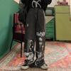 American High Street Hip-hop Pants Street Personality Graffiti Jeans Women Spring BF Style High Waist Wide Leg Pants Rock
