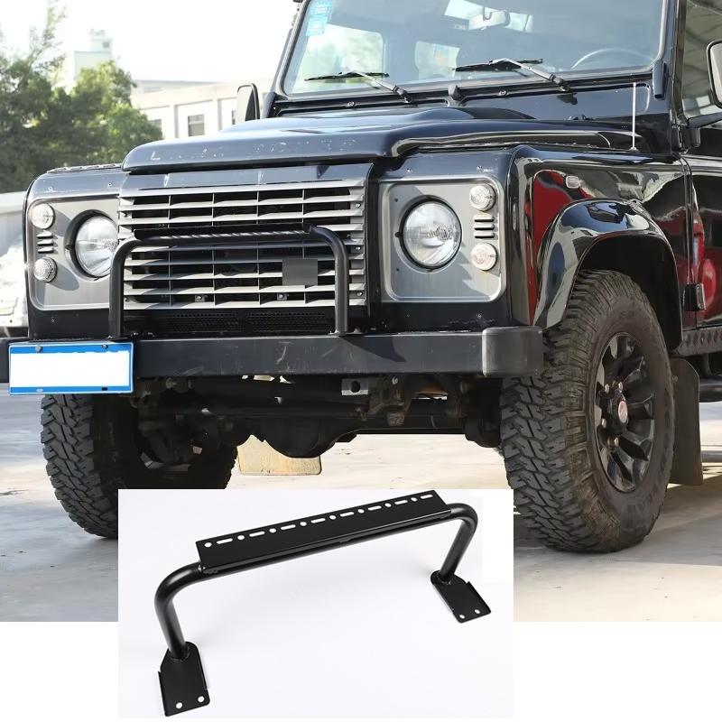 For 04-2018 Land Rover Defender 90 110 130 Stainless Black Car Front Bumper Anti-collision Protection Bar Cover Car Accessories YJ9