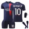 Футбольная форма Неймар Неймар Месси Джуниор Париж Главная Париж Футбол Юниор Футбольные шорты костюм Взрослая и тренировочная одежда Возьмите с собой носки и защитную экипировку