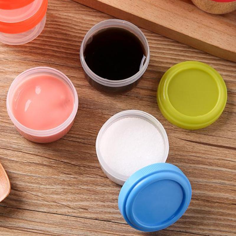 4 шт. 35 мл контейнеры для салатной заправки, пластиковые контейнеры для соуса с закручивающейся крышкой и крышкой, аксессуары для ланч-боксов