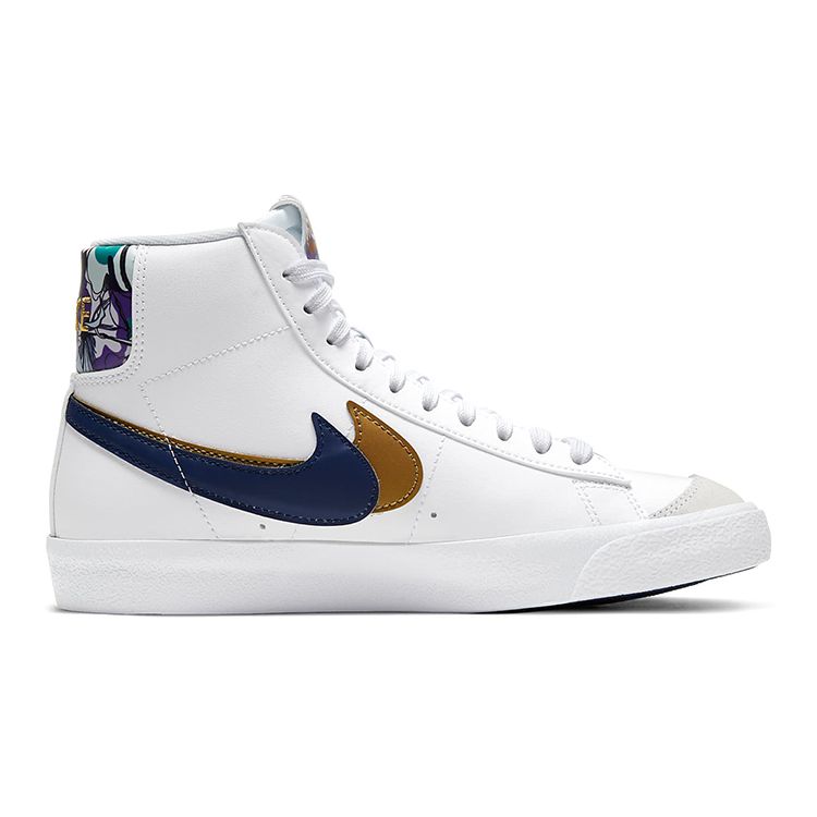 Nike Blazer Mid 77 SE GS Double Swoosh - Белое золото Синий Void Детские кроссовки Металлик-Золото DD1847-102