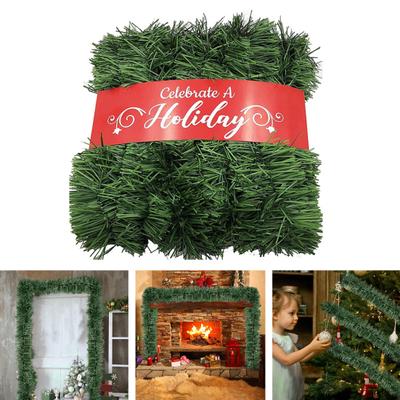 Рождественская искусственная гирлянда, новинка, венок, универсальный, прочный, огнестойкий, долговечный, праздничный венок для лестницы