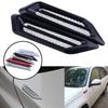 Car 2pcs Outside Air Intake Hollow Side Baffle Ventilation Wing Cover Grille Air Duct Decoration Shark Gill-shaped Car