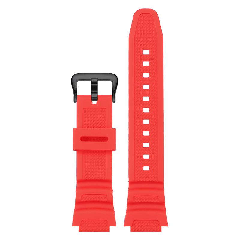 Для Casio AE-1200 F-108WH SGW-300H W-216H AEQ-110W Силиконовый резиновый сменный ремешок для часов 25x18 мм Выпуклый полимерный ремешок для часов