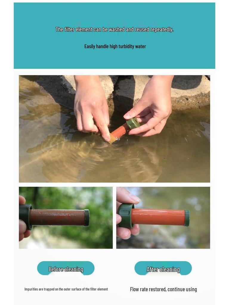 Portable Emergency Water Purifier for Outdoor Camping & Disaster Relief