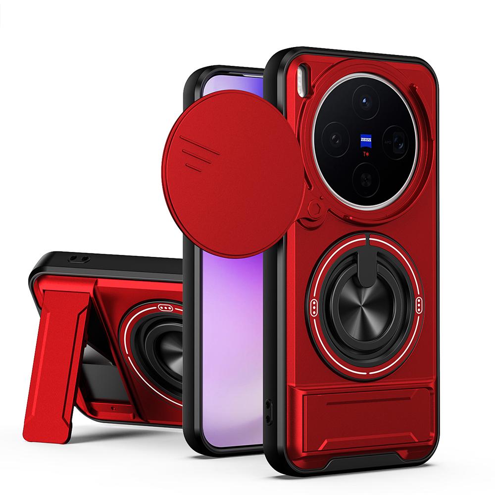 KEYSION Магнитный чехол для телефона VIVO X300 Pro 5G с защитой выдвижной камеры, подставкой-кольцом, противоударный чехол для VIVO X300