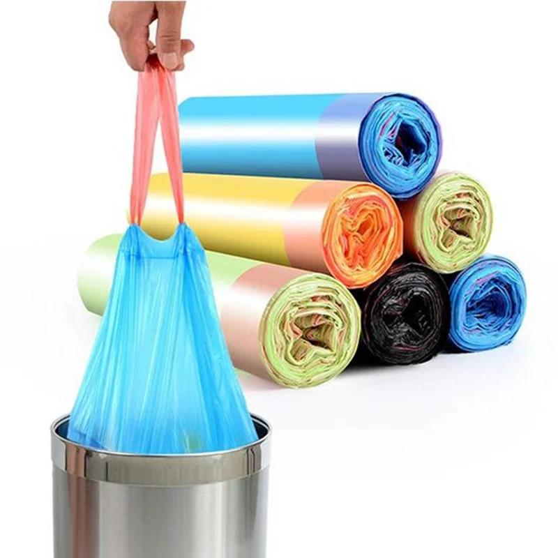 New Disposable Household Thickened Drawstring Garbage Bag with Automatic and Convenient Closing Portable Garbage Bag