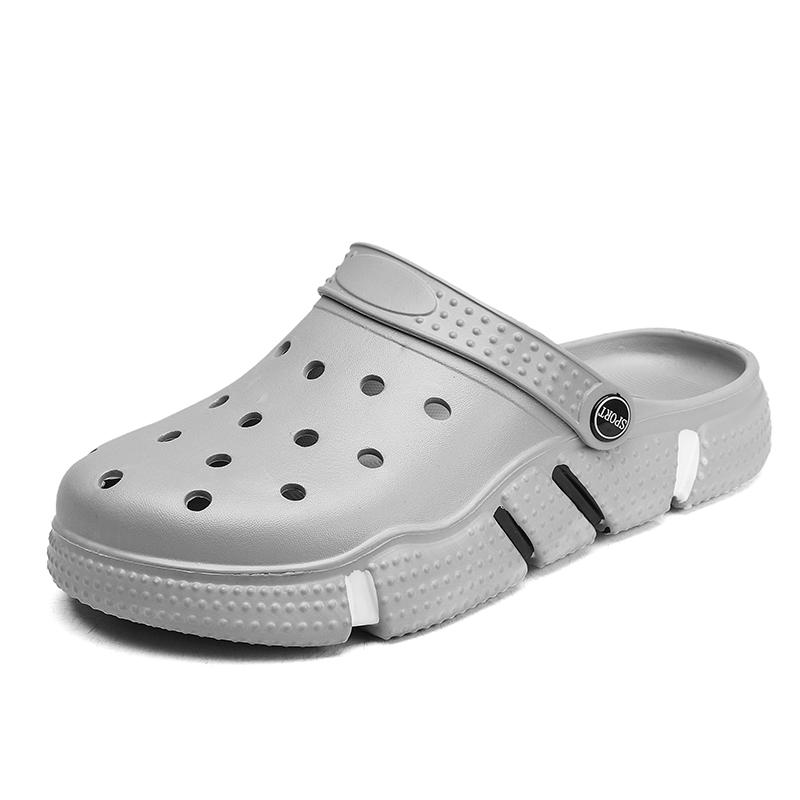 Мужские резиновые сандалии клоги Мужские мягкие дышащие пляжные садовые туфли Летние повседневные Zuecos Hombre Cholas Мужские Большой размер 49 50