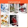 Elegant Modern Style Peva Shower Curtain Set For Bathroom Dry Wet Separation