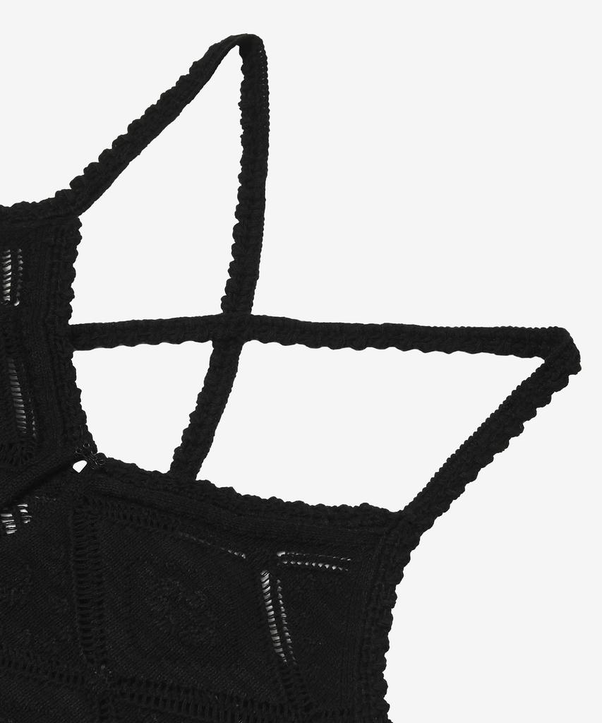 BASIKA Embroidered Tank Top (Black)