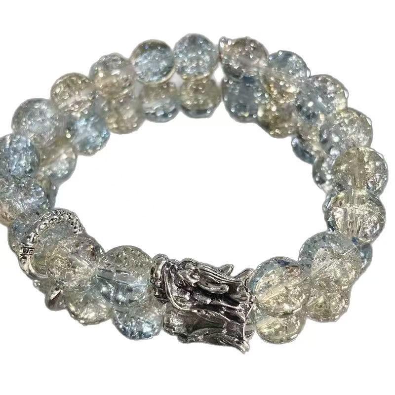 Браслет из бусин с лотосом и кошкой удачи: Стильный подарок для девушек