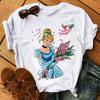 Женские футболки с графическим принтом Harajuku Streetwear Hip Hop Повседневные Свободные С круглым вырезом С коротким рукавом Y2k Топы