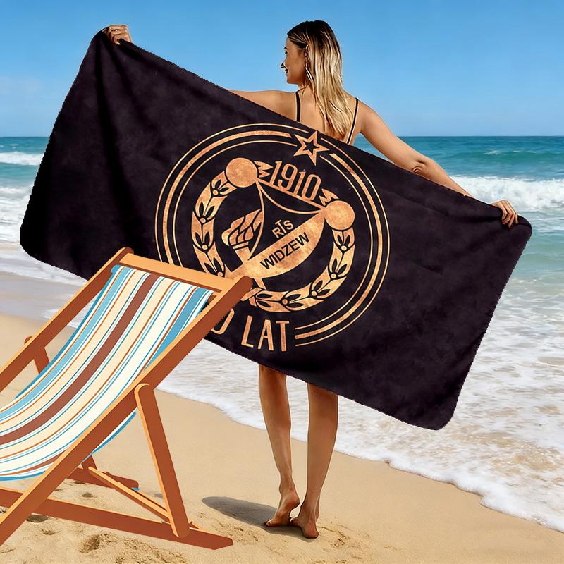 Widzew Print Beach Towel, Large Soft Quick Dry Towel for Beach Camping Swimming