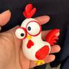 Милая глупая статуэтка курицы с мудрыми глазами, украшение для домашнего стола, декор для полки с животными с фермы, подарок на вечеринку, весенний centerpiece для стола