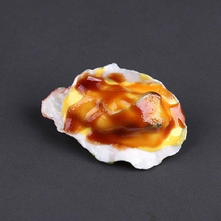 Искусственные жареные устрицы Модель Реалистичная модель морепродуктов-заменителей Модель жареных гребешков для кухонной витрины, Декорации