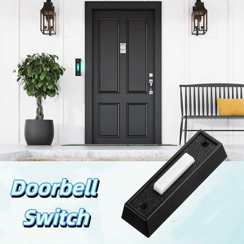 Plastic Material Vintage Plastic Doorbell Switch Sturdy Solid Classic Design Wall Mount Doorbell Simple Installation