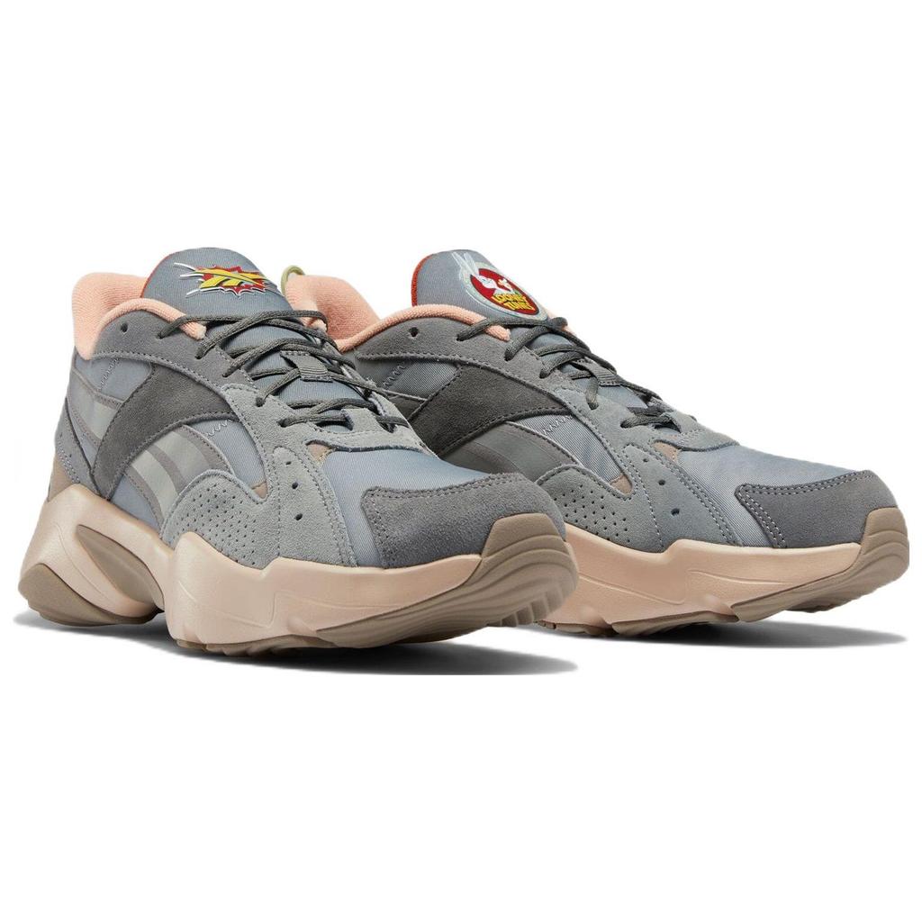 Reebok Looney Tunes X Turbo Restyle Ретро Ткань Кожа Низкие Повседневные Кроссовки для Бега Унисекс Кроссовки Серые GW4308