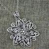 Fashion Simple Antique Big Flower Pendant Necklace Shaped Alloy Pendant