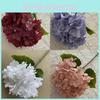 Hydrangea Artificial Silk Flower Lifelike Single Stem For Wedding Home Decor