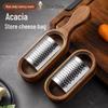 Stainless Steel Cheese Grater with Acacia Wood Storage Box and Slicer