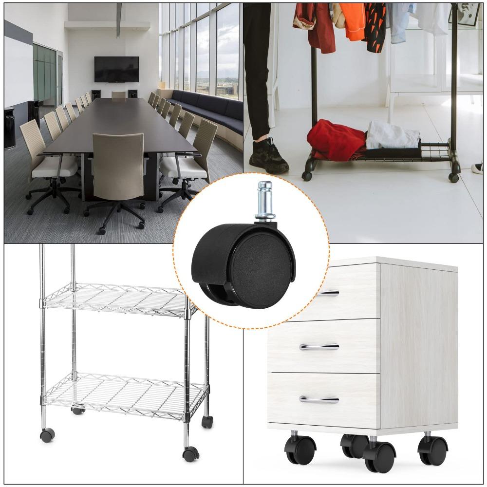 Нейлоновый вставной стержень 360-градусное универсальное колесо ролика чугунное колесо для багажа 1,5 дюйма поворотные ролики рабочий