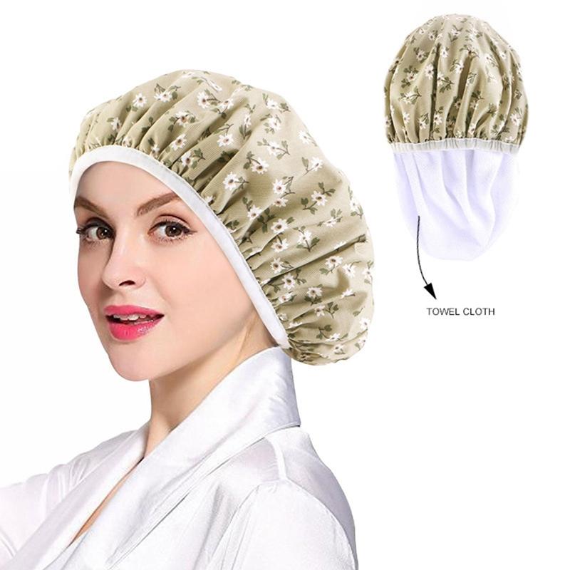 Женская водонепроницаемая шапочка для ванны, эластичные чехлы для волос для душа, шапочки для купания, шапочка для красоты, пылезащитная шапочка для волос, аксессуары для ванной комнаты