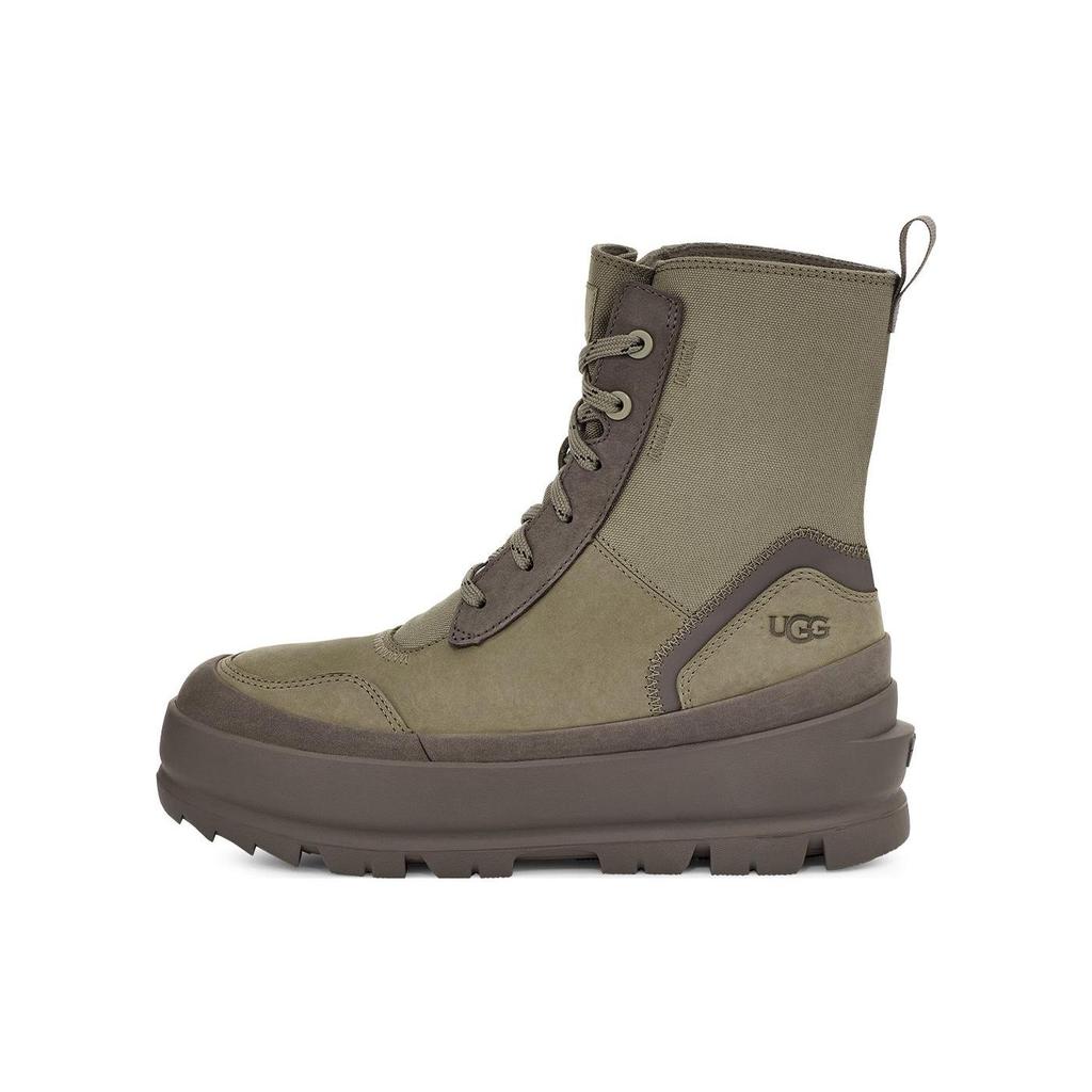 UGG Tire Shoes Leather Versatile Simple Mid-Calf Boots Women Boots Moss-Green 1143833-MSG