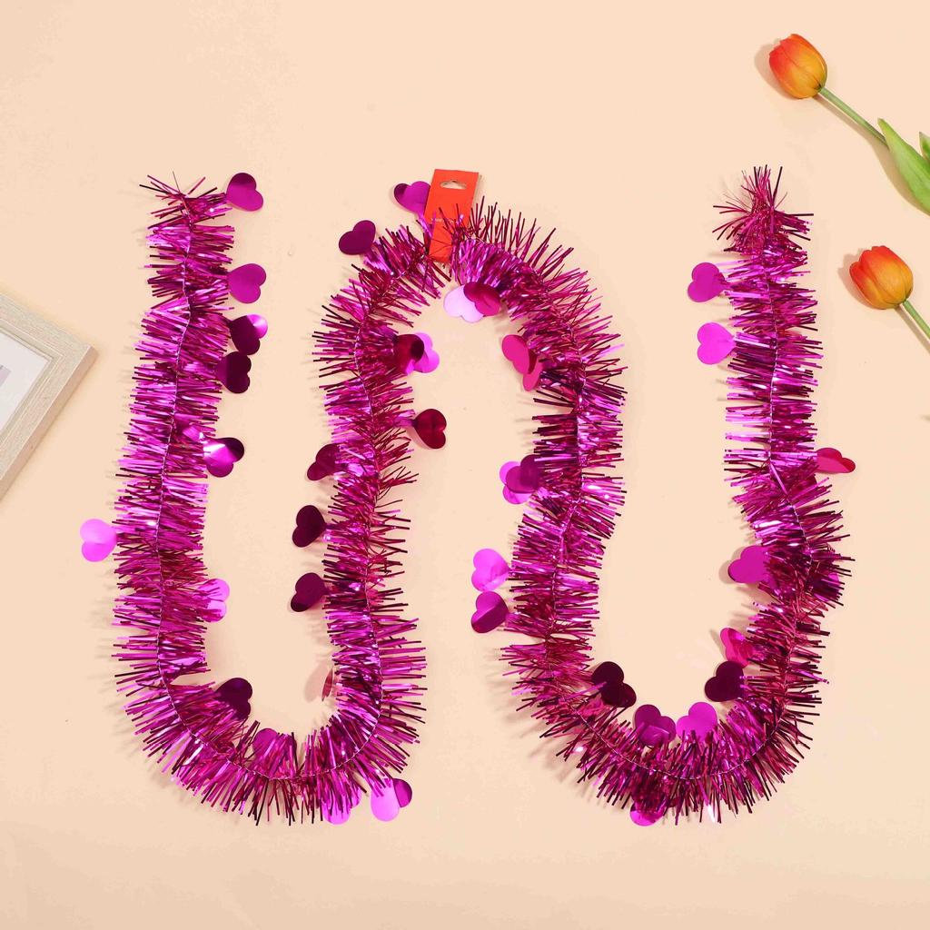 10 шт. Рождественские ленты, елочные декоративные мишурные гирлянды для вечеринок, 2 м, разноцветные полоски, украшения для свадебной комнаты на День святого Валентина