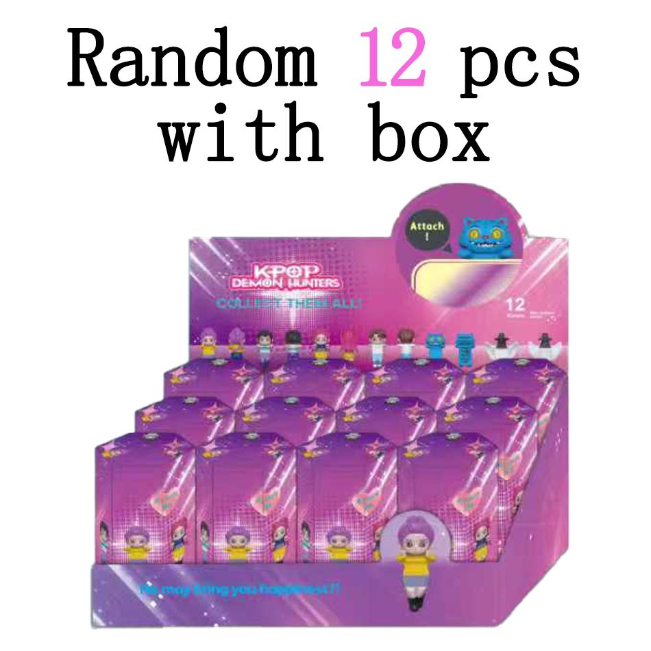 ! папа серия с коробкой Аниме Кпоп Охотники на демонов Фигурка телефон компьютер украшение Коллекционные фигурки Модель Игрушка подарок на день рождения