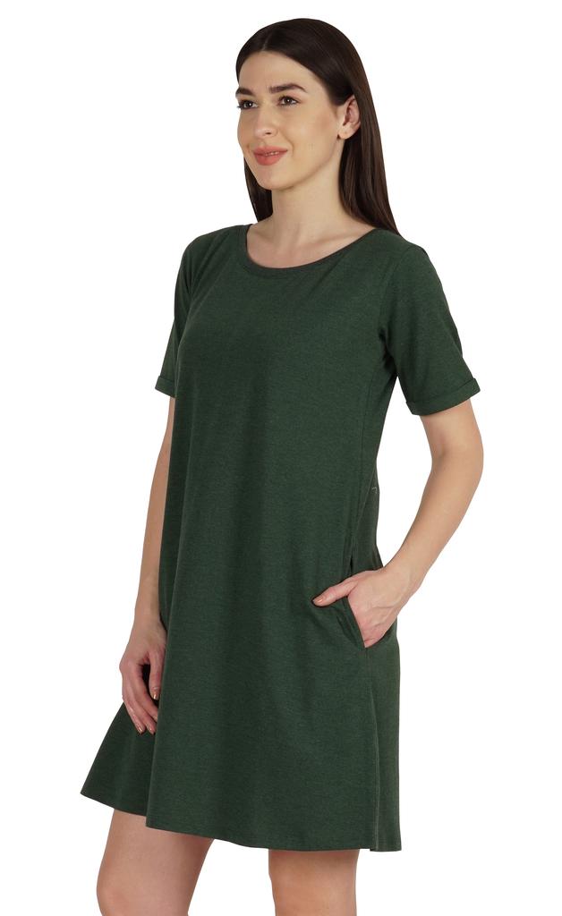 Inkmeso Платье-халат с карманами, летняя хлопковая туника, футболка, платье для женщин