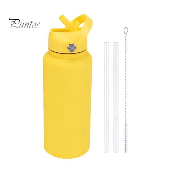 1000ml Stainless Steel Water Bottle with Straw BPA-Free Leak-Proof Insulated 24 Hours Cold 12 Hours Hot Sport Bottle
