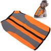 Polyester Thin Fabric Reflective Dog Vest Fluorescent Orange Dog Safety Jacket  Daily Outdoor Trip