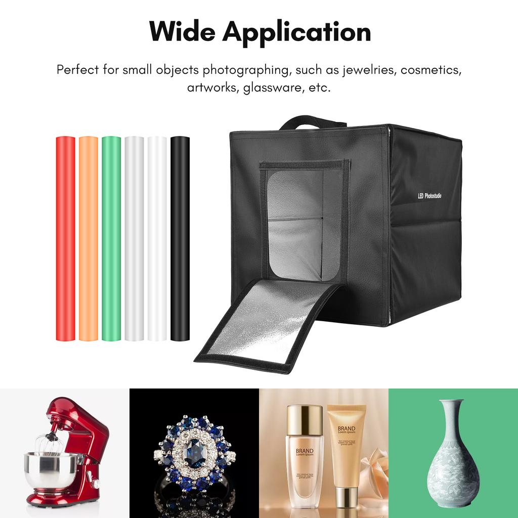 40 см/16 дюймов складная светодиодная палатка портативный настольный световой короб для фотостудии 128 шт. светодиодные бусины