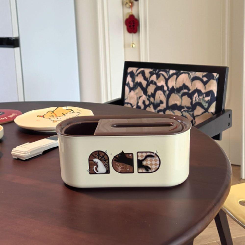 Rectangular Tissue Holder Plastic Paper Box Creative Tissue Storage Box Living Room