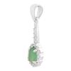 Серебряная подвеска с изумрудом 0.833ct, фианитами (2214212)