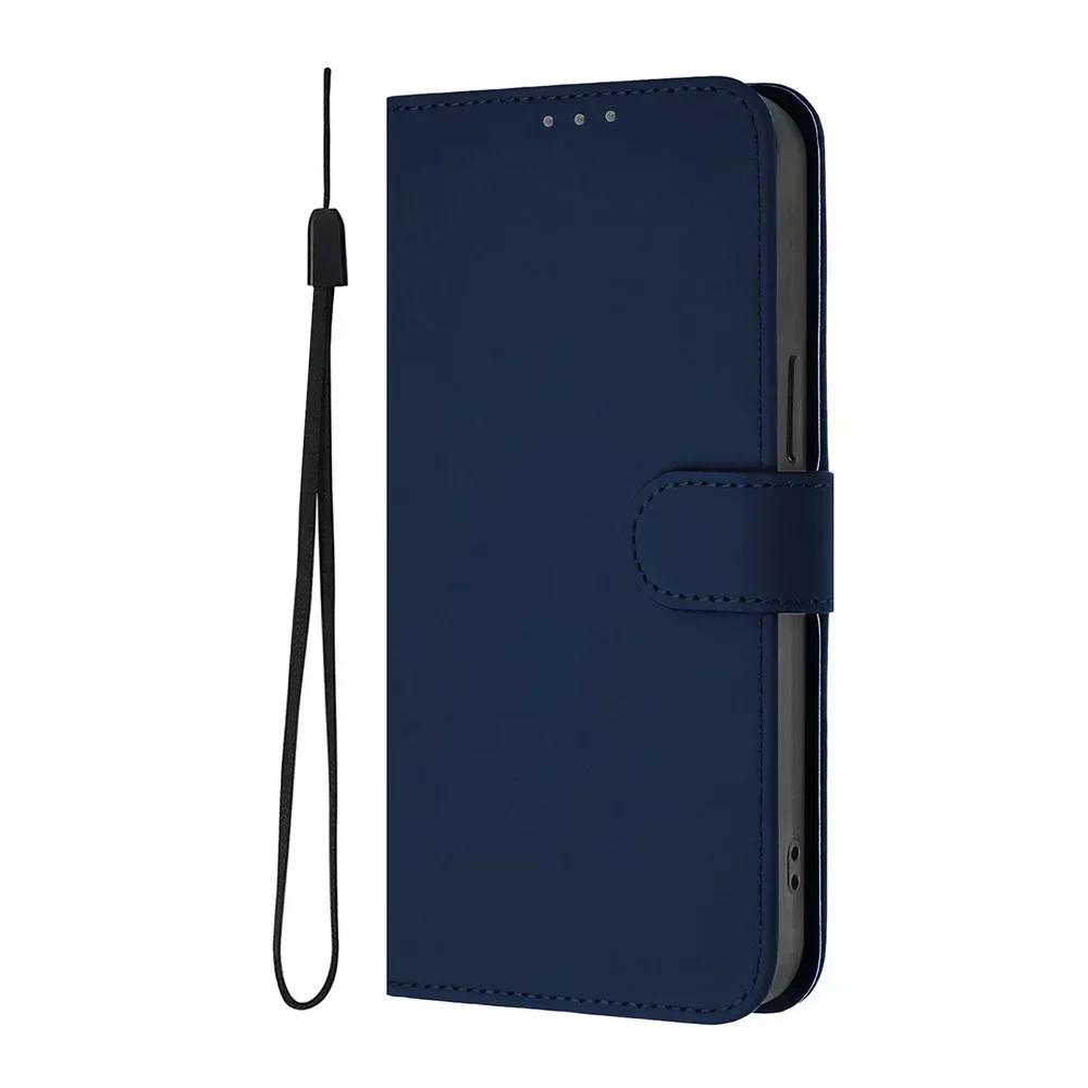 Однотонный чехол-кошелек для TCL 50 XE NxtPaper LE 505 502 501 408 406 405 403 40R 40 XL SE 40T Держатель для карт Ремешок Чехол для телефона