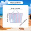 Beach Case PVC Stripe Work Tote for Vacation Errands Gym Traveling