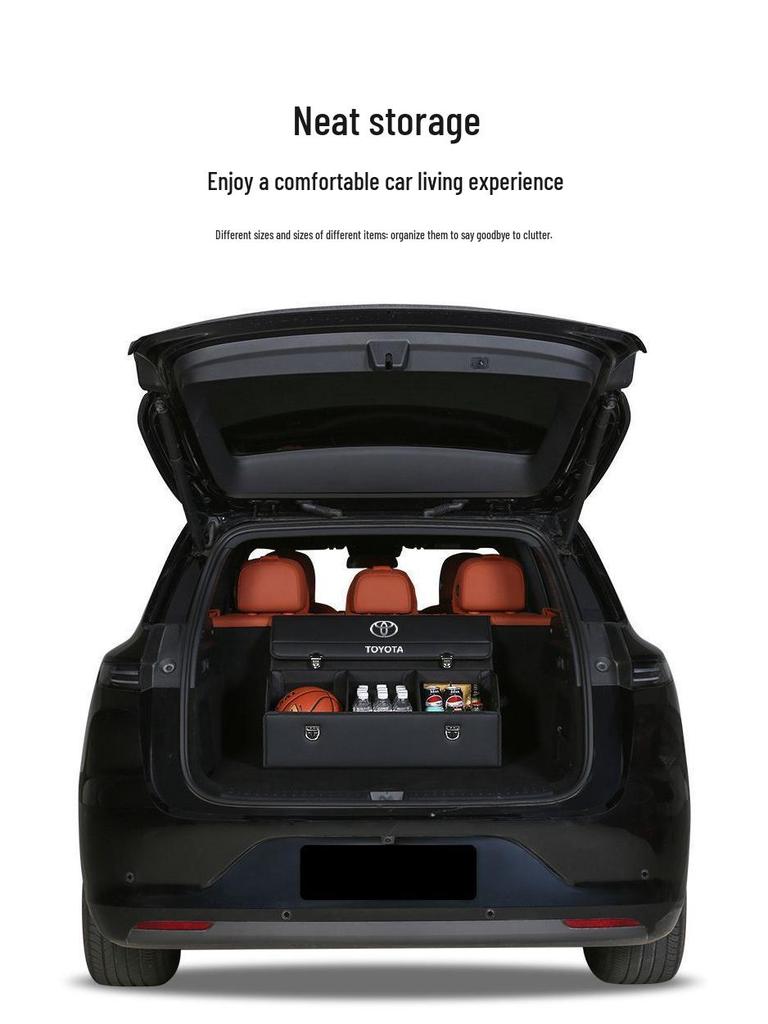 Помещается в багажники Toyota Land Cruiser, Highlander и Corolla.