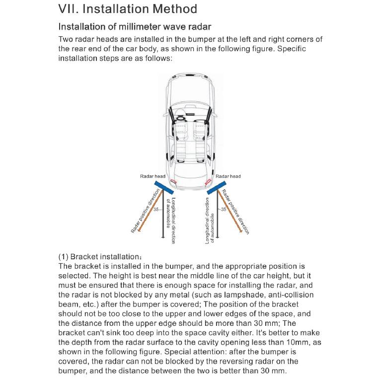24Ghz Millimeter Wave Radar BSD Blind Spot Detection System Change Lane Safer BSM Blind Spot Monitoring Assist Drive