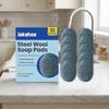 Steel Wool Soap Pads,Reusable Cuts Grease and Removes Rust- 10Pcs/Box
