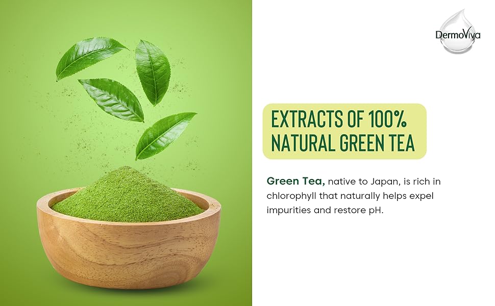 DermoViva Oil Control Purifying Green Tea Face Mask - 150 ml